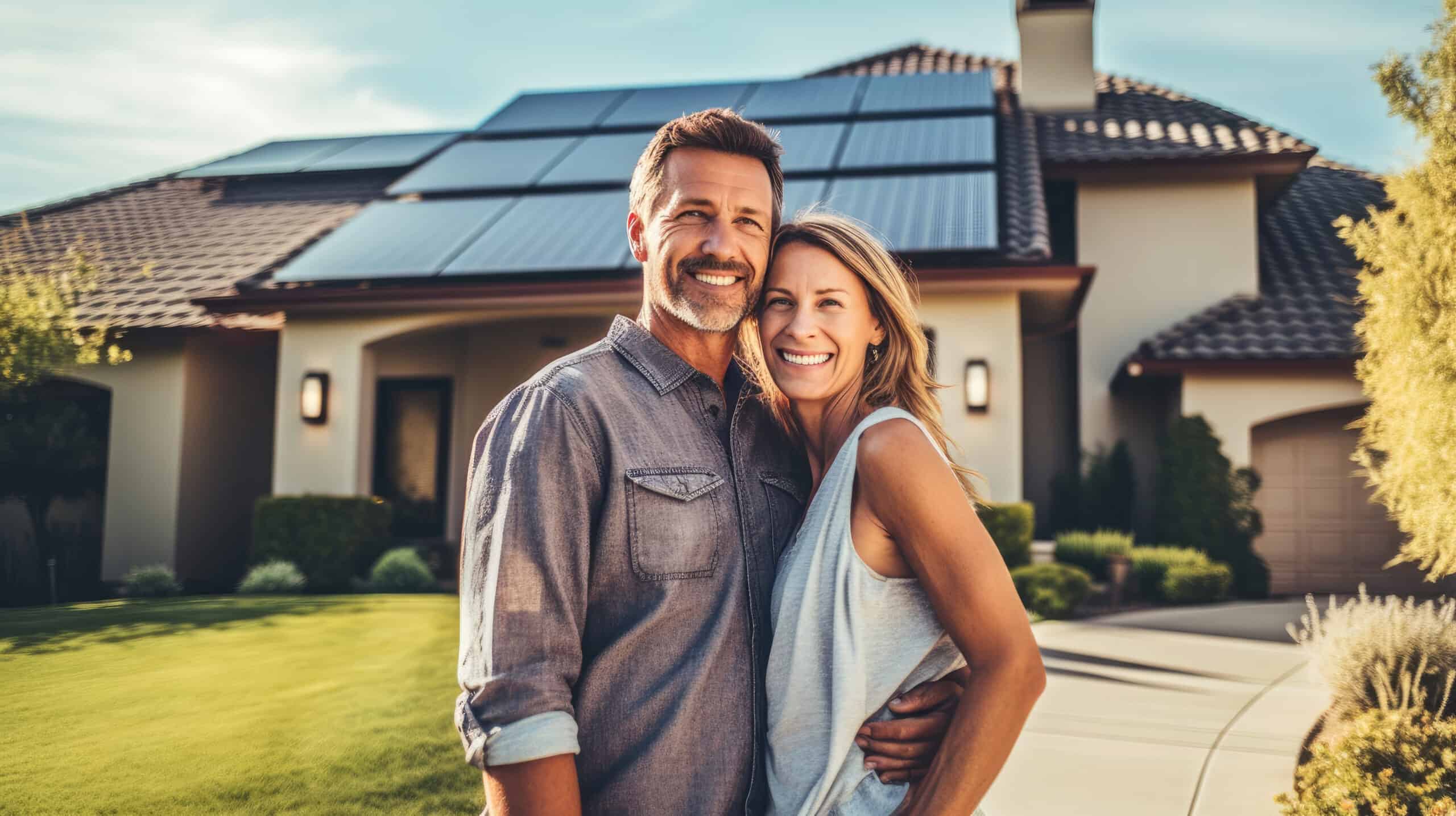 Couple making the solar journey together