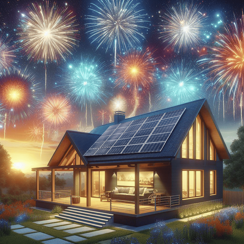 New Year celebration over a Glyde Solar home